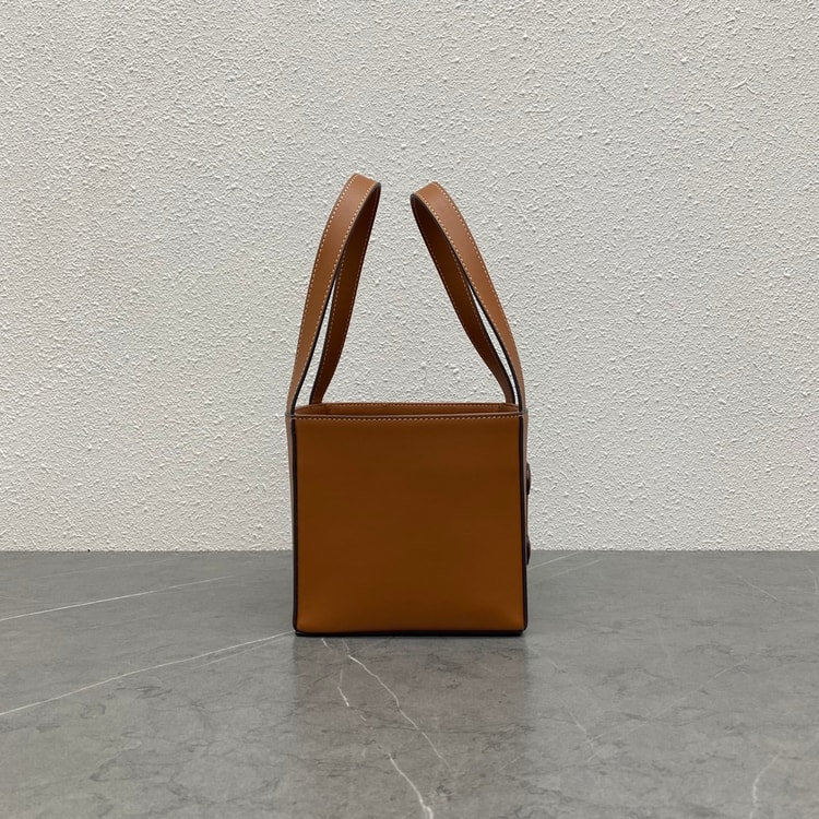 Celine Cube Bag Cuir Triomphe Square Tan