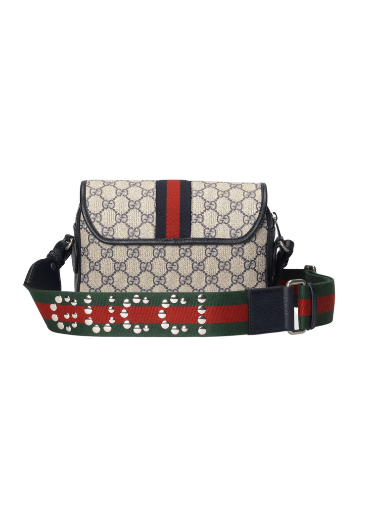 Gucci Ophidia GG Small Shoulder Bag Dark Blue/Beige