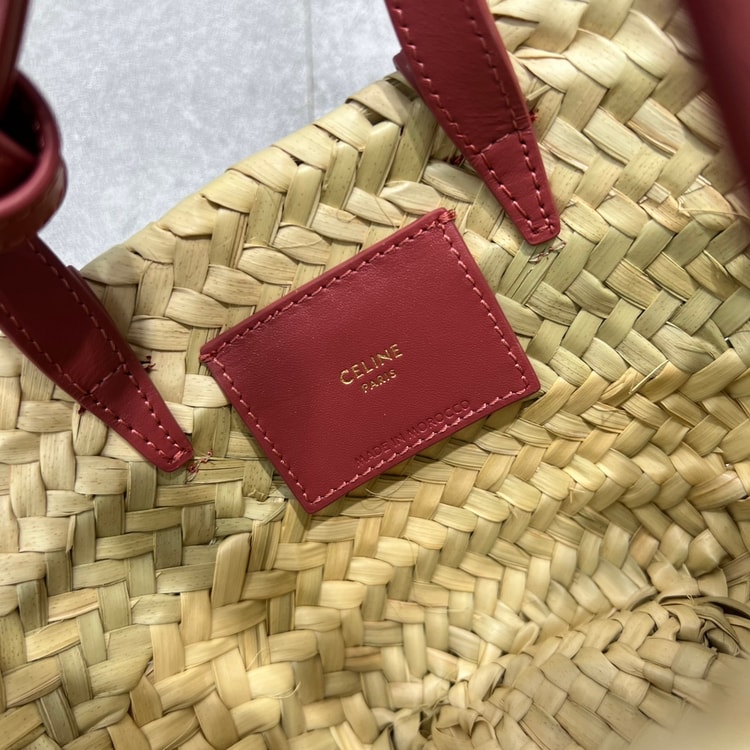 Celine Teen Triomphe Classic Pannier Tote Dark Pink