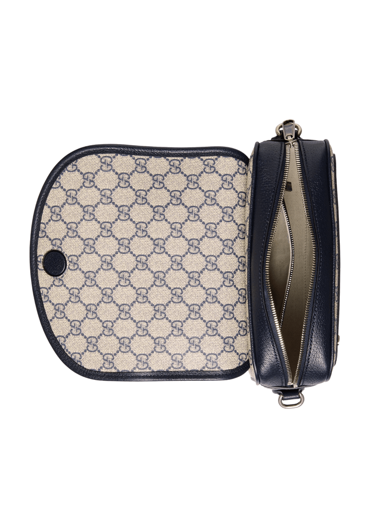 Gucci Ophidia GG Small Shoulder Bag Dark Blue/Beige