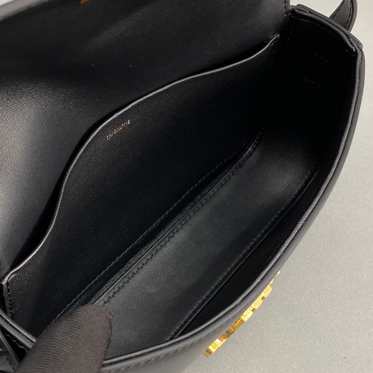 Celine Triomphe Shoulder Bag Black 194143BF4.38NO