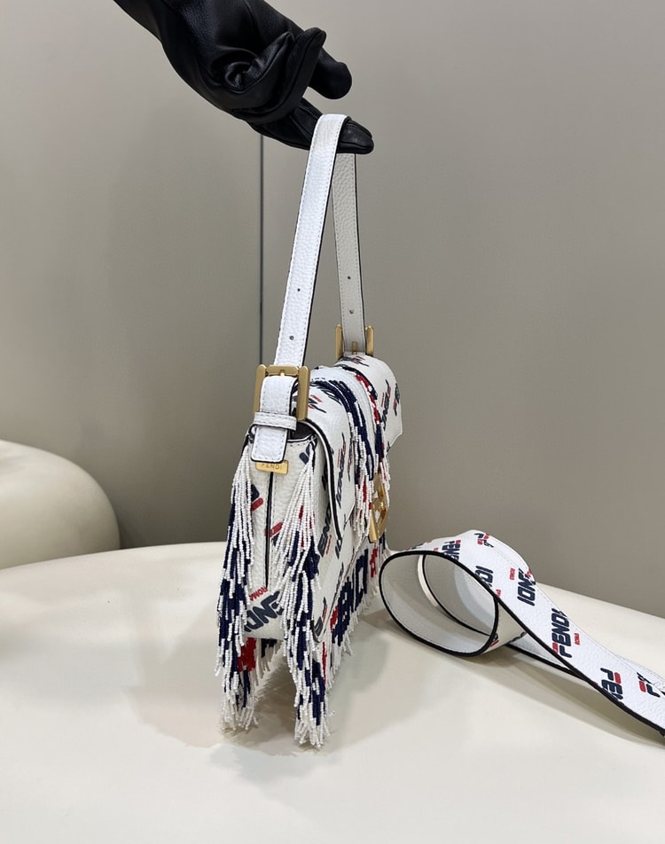 FENDI x FILA Mania Beaded Baguette Multicolour Bag