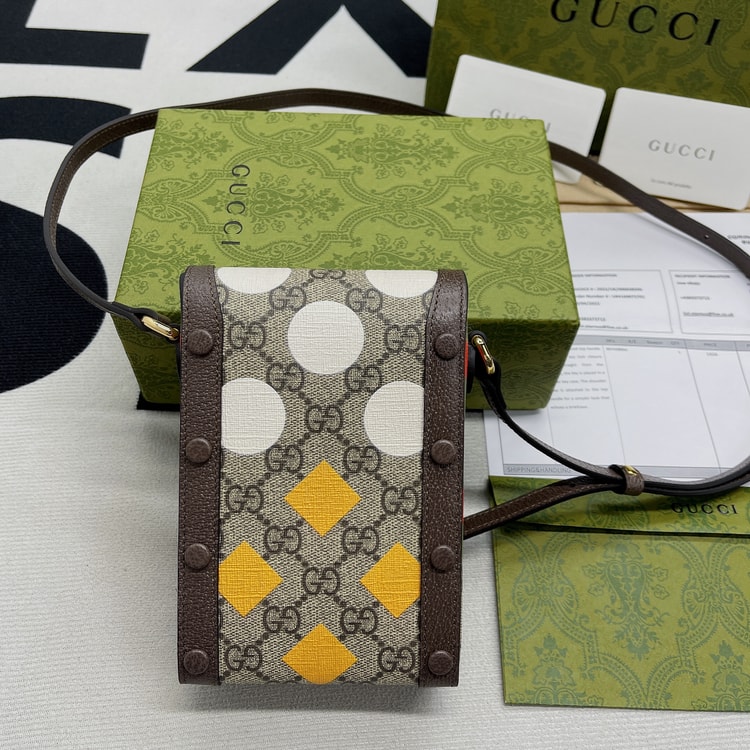 Gucci Horsebit 1955 Mini Bag Beige And Ebony 625615 UQHFG 8679