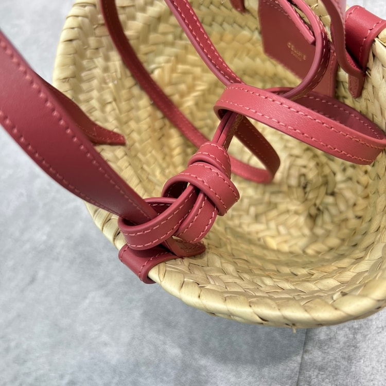 Celine Teen Triomphe Classic Pannier Tote Dark Pink