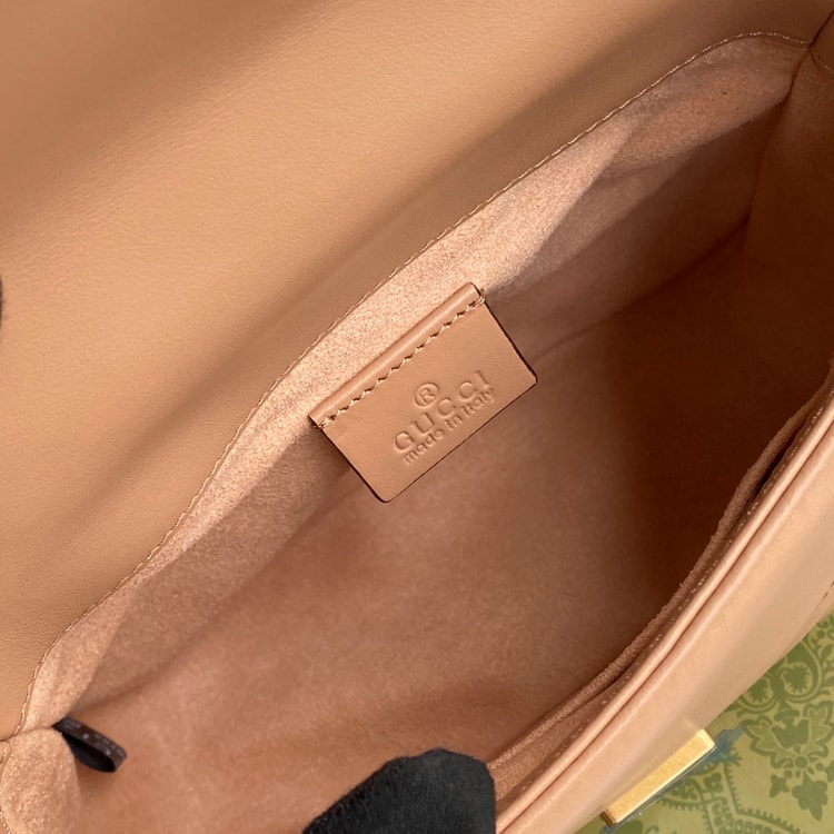 Gucci GG Marmont Mini Top Handle Bag Beige