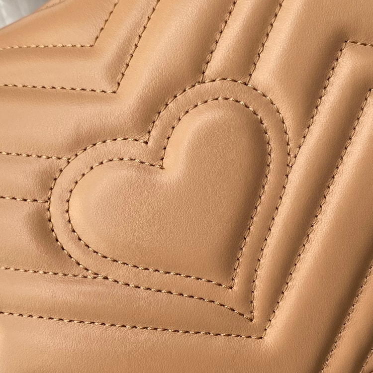 Gucci GG Marmont Mini Top Handle Bag Beige