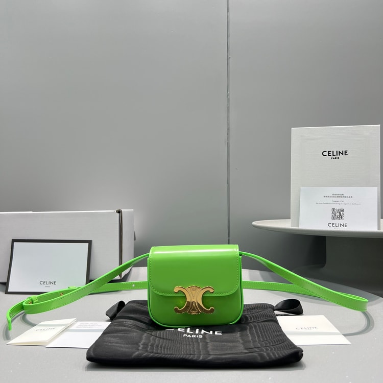 Celine Teen Triomphe Bag Green