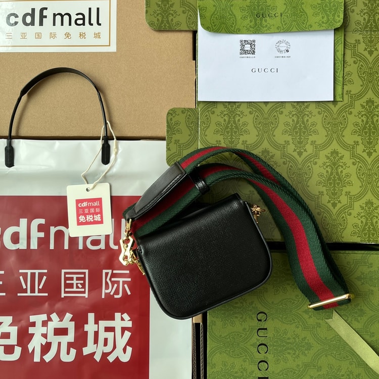 Gucci Horsebit 1955 Strap Wallet Black 699760 18YSG 1060