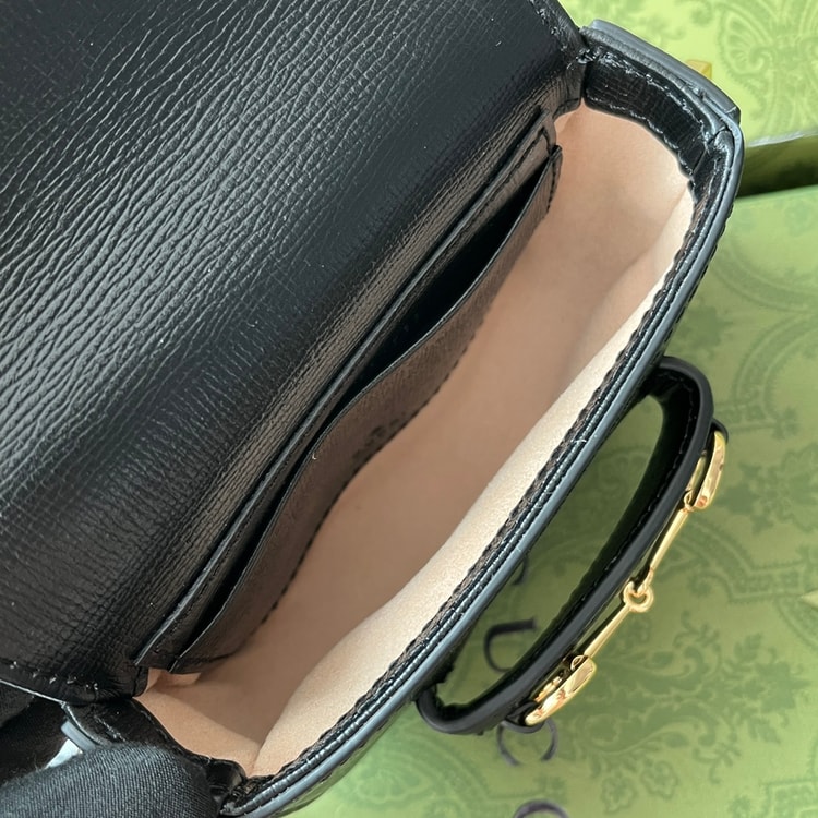 Gucci Horsebit 1955 Strap Wallet Black 699760 18YSG 1060