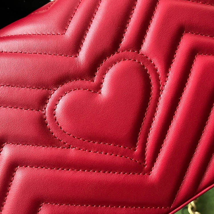 Gucci GG Marmont Mini Top Handle Bag Red