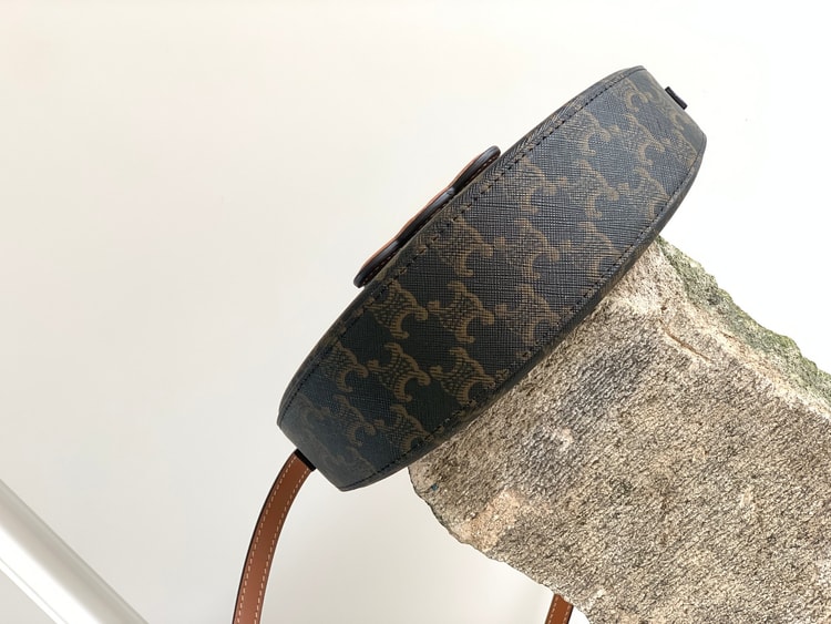 Celine Besace In Triomphe Canvas Bag Brown