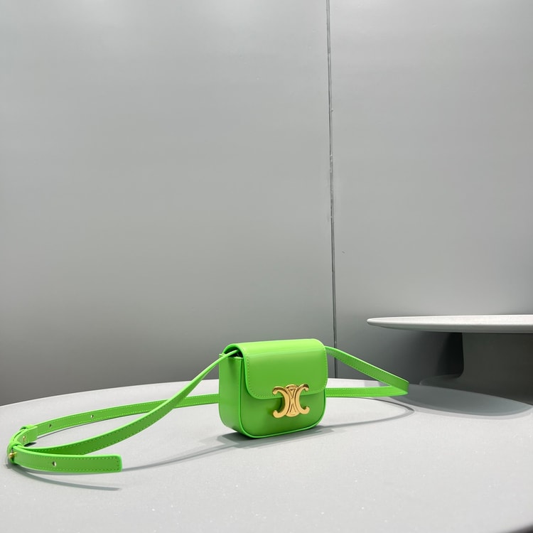 Celine Teen Triomphe Bag Green