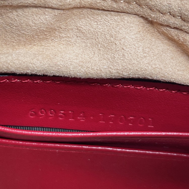 Gucci Marmont Half Moon Shaped Mini Bag Red