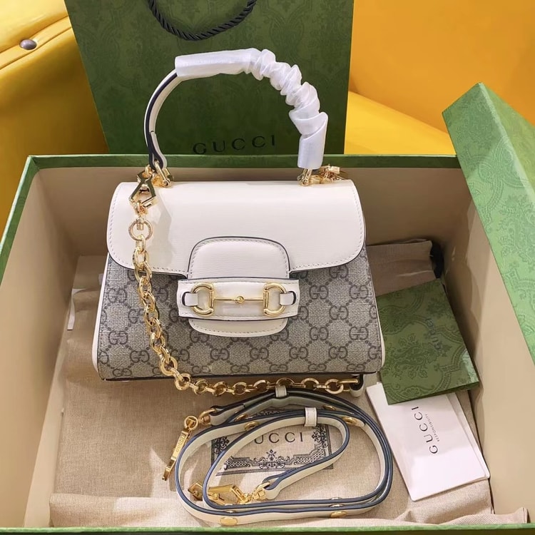 Gucci Horsebit 1955 Mini Bag White 703848 92TCK 9761