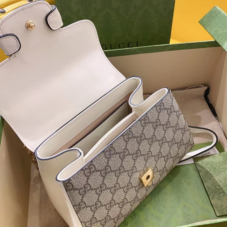 Gucci Horsebit 1955 Mini Bag White 703848 92TCK 9761