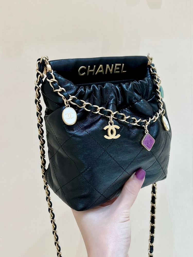 Chanel CC Small Bucket Bag Black