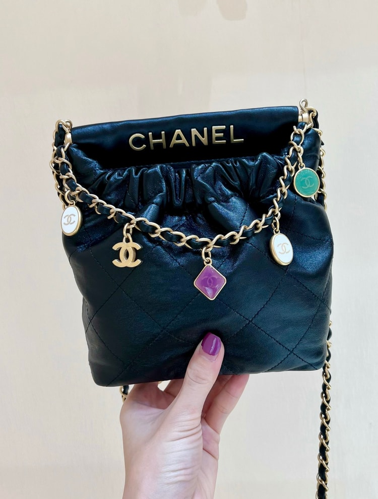 Chanel CC Small Bucket Bag Black