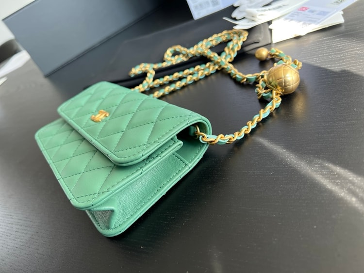 Chanel CC Wallet On Chain Bag Green