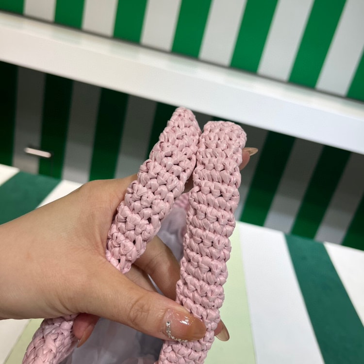 [True-to-ORIGINAL] Prada Small Raffia Tote Bag In Pink For Women 9.4 in/24cm 1BG422_2A2T_F0E18_V_OOL