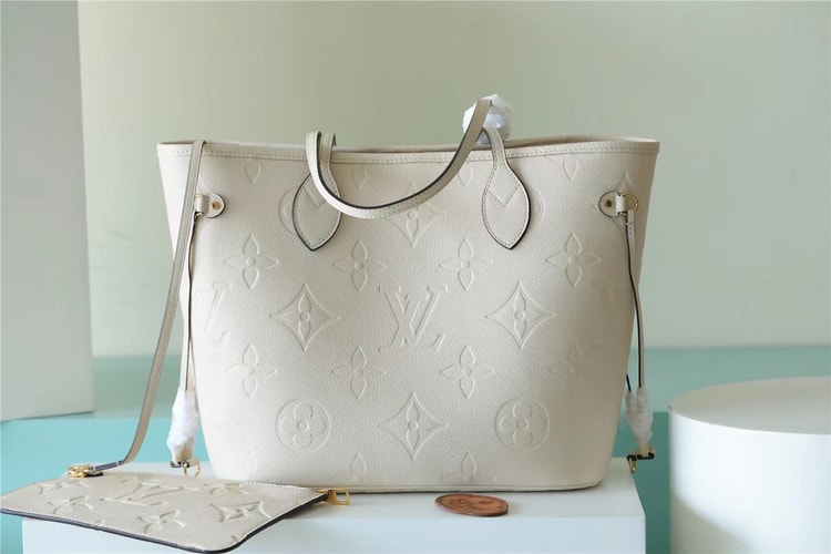 Louis Vuitton Neverfull MM Beige For Women 12.2in/ 31cm M46676