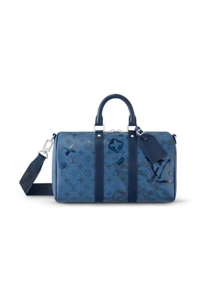 Louis Vuitton Keepall Bandoulière 35 Bag Blue For Men 34 cm/ 13.4 in M22573