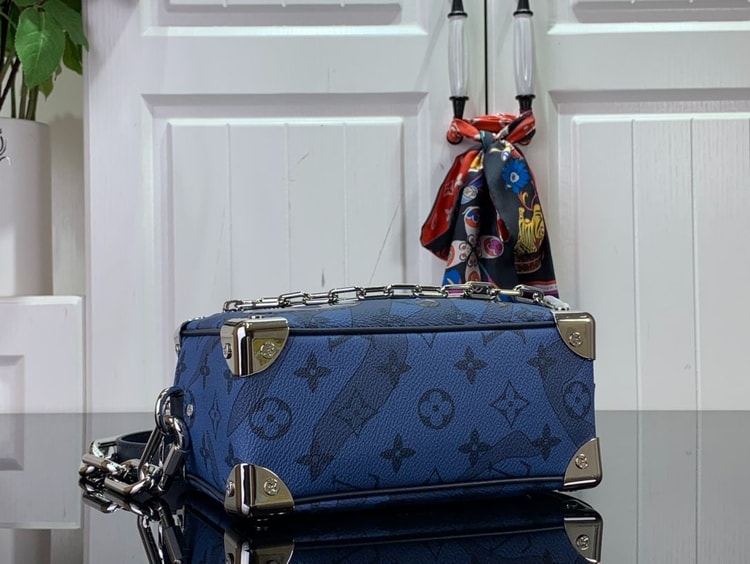 Louis Vuitton Mini Soft Trunk Blue For Men 18.5 cm/ 7.3 in M22588