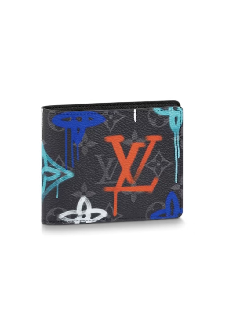 Louis Vuitton Multiple Wallet Black And Blue For Men 11.5 cm/ 4.5 in M81847