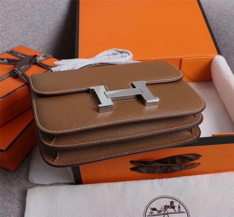 Hermes Constance Handbag Brown For Women 22cm/8.7in