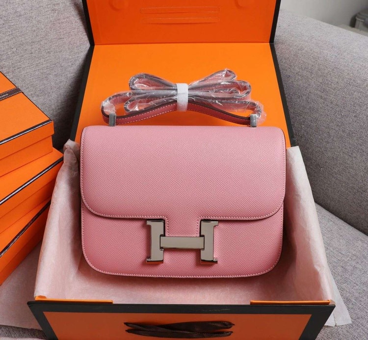 Hermes Constance Handbag Pink For Women 22cm/8.7in