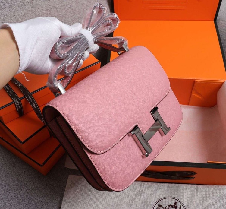 Hermes Constance Handbag Pink For Women 22cm/8.7in