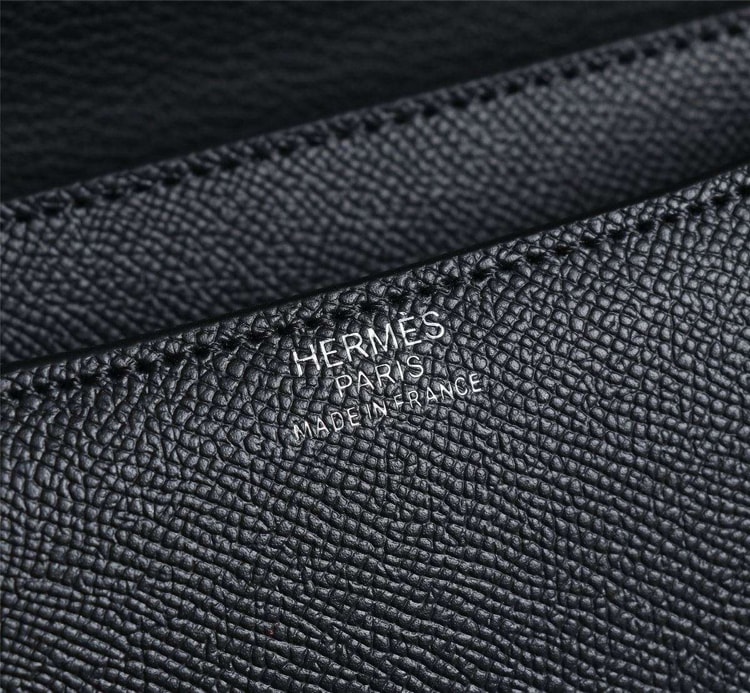 Hermes Constance Handbag Black For Women 22cm/8.7in