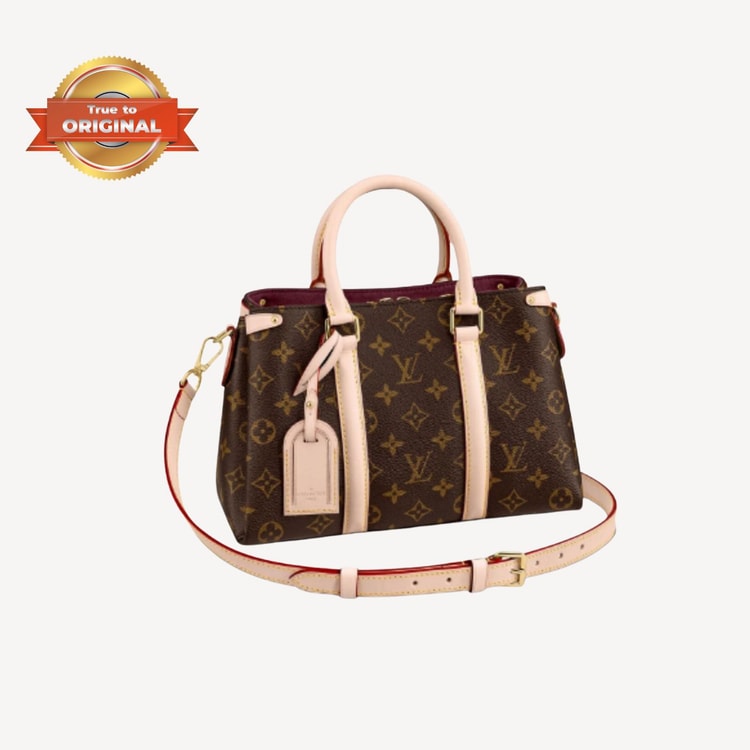 [True-to-ORIGINAL] Louis Vuitton Soufflot BB Monogram Canvas Pink And Brown For Women M44815