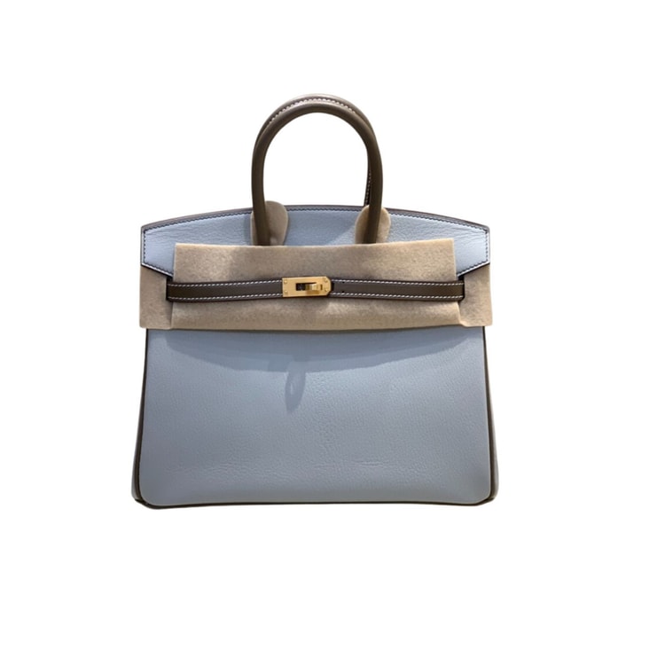 Hermes Brikin 25 Beton Togo Blue For Women 25cm / 9.8in