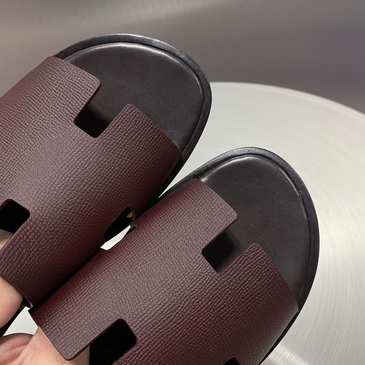 Hermes Oran Sandal Burgundy For Men