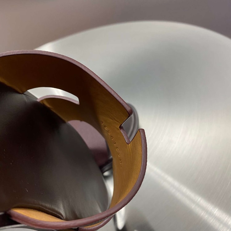 Hermes Oran Sandal Burgundy For Men