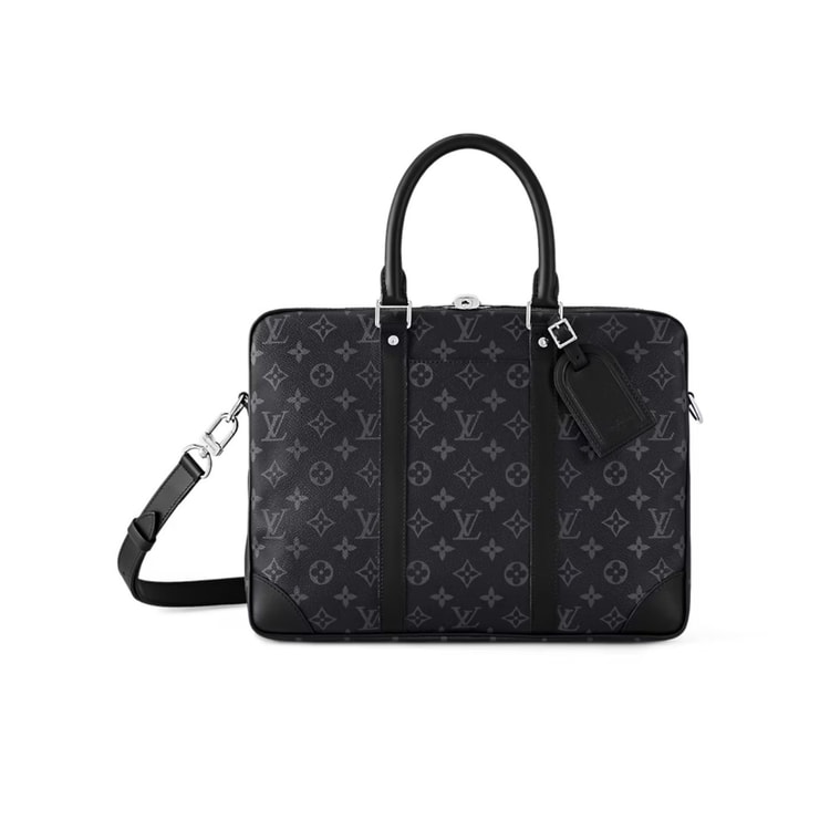 Louis Vuitton Porte-Documents Voyage PM Black For Men 36.5cm / 14.4in M46457