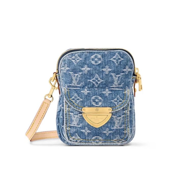 Louis Vuitton Fairfax Pochette Blue Denim For Women M82948 - 7.1 Inches / 18 Cm