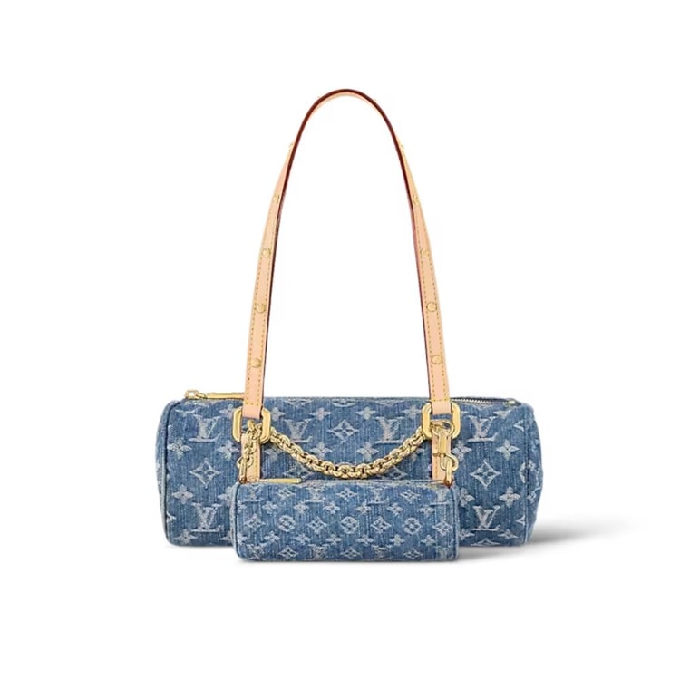 Louis Vuitton Papillon Blue Denim For Women M46830 - 10.6 Inches / 26.9 Cm