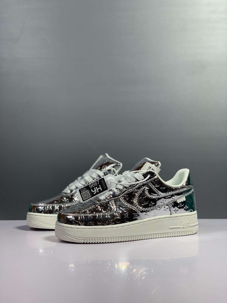 Nike x Louis Vuitton Air Force 1 Low Silver For Women