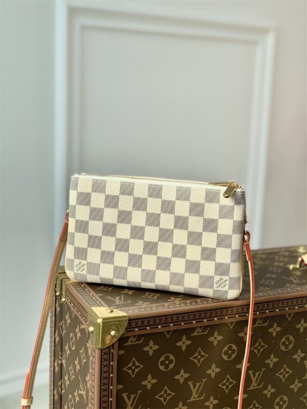 Louis Vuitton Double Zip Pochette Multicolor For Women 7.9in/20cm N60460