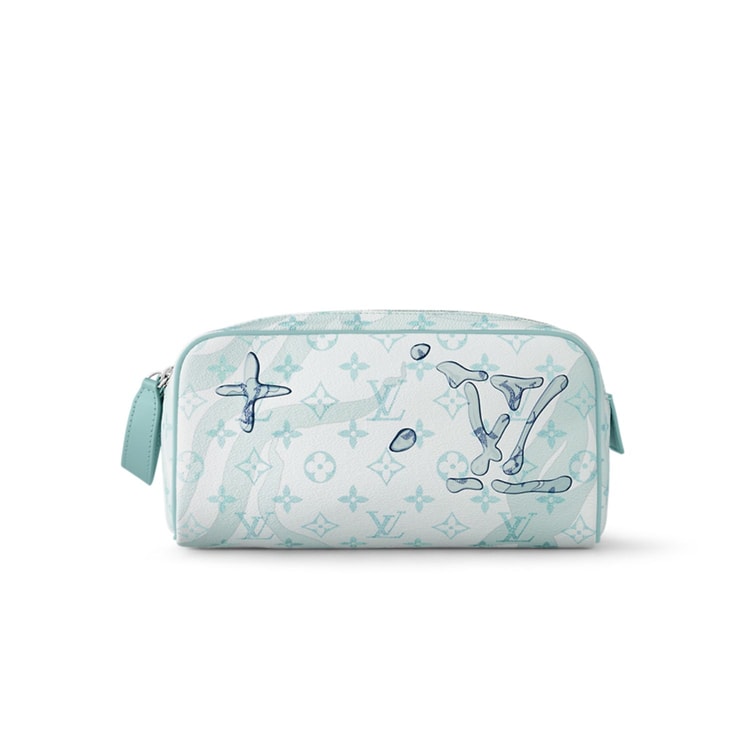 Louis Vuitton Dopp Kit Bag Blue For Men 11in/28cm M82337