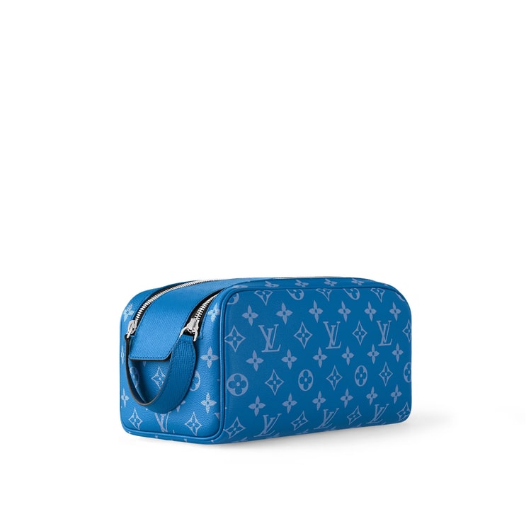 Louis Vuitton Dopp Kit Bag Blue For Men 11in/28cm M31037