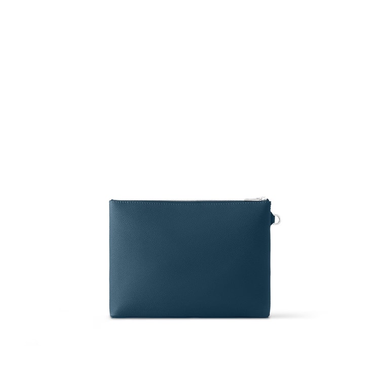 Louis Vuitton Takeoff Pouch Wallet Blue For Men 11.8in/30cm M82813