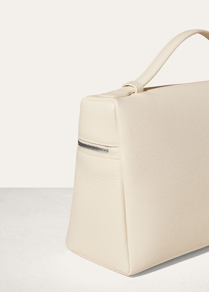 [True-to-ORIGINAL]Loro Piana Extra Pocket L27 Bag Whisper White For Women 10.6in/27cm FAN4043 1615