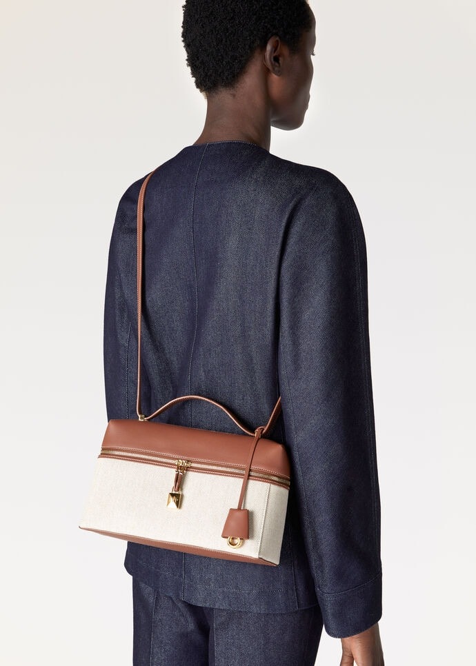 [True-to-ORIGINAL]Loro Piana Extra Bag L27 Natural/Caramel Sugar For Women 11 in /27 cm FAO3001 B4AU