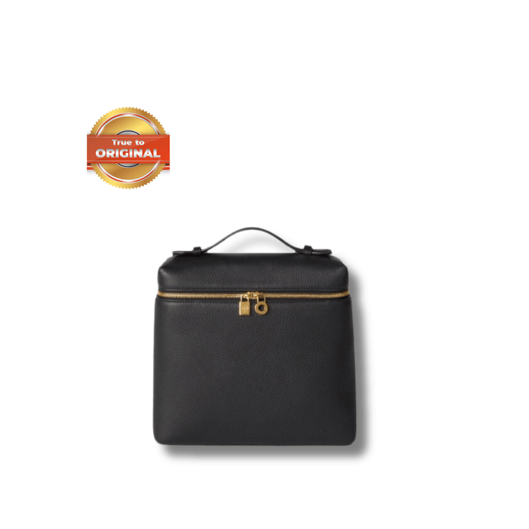 [True-to-ORIGINAL]Loro Piana Extra Pocket Backpack Black  For Women 9.1 in/ 23 cm FAN4041 8000