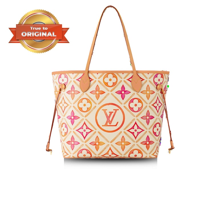 [True-to-ORIGINAL] Louis Vuitton Neverfull MM Bag Beige For Women 12.2in/31cm M25317