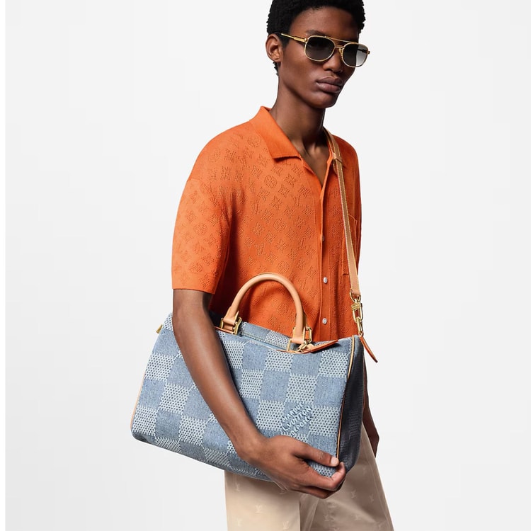 Louis Vuitton Speedy 40 Bandoulière Denim For Men 40cm/ 16in N40701