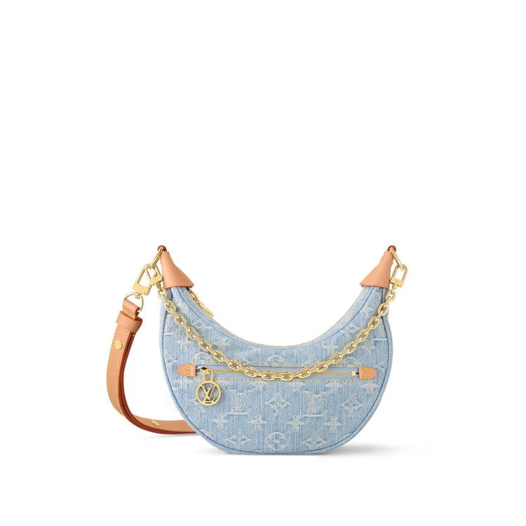 Louis Vuitton Loop Other Monogram Canvas Handbags Sky Blue Denim For Women 9in/23cm M24846