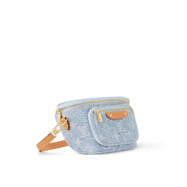 Louis Vuitton Mini Bumbag Sky Blue Denim For Women 6.7in/17cm M83353